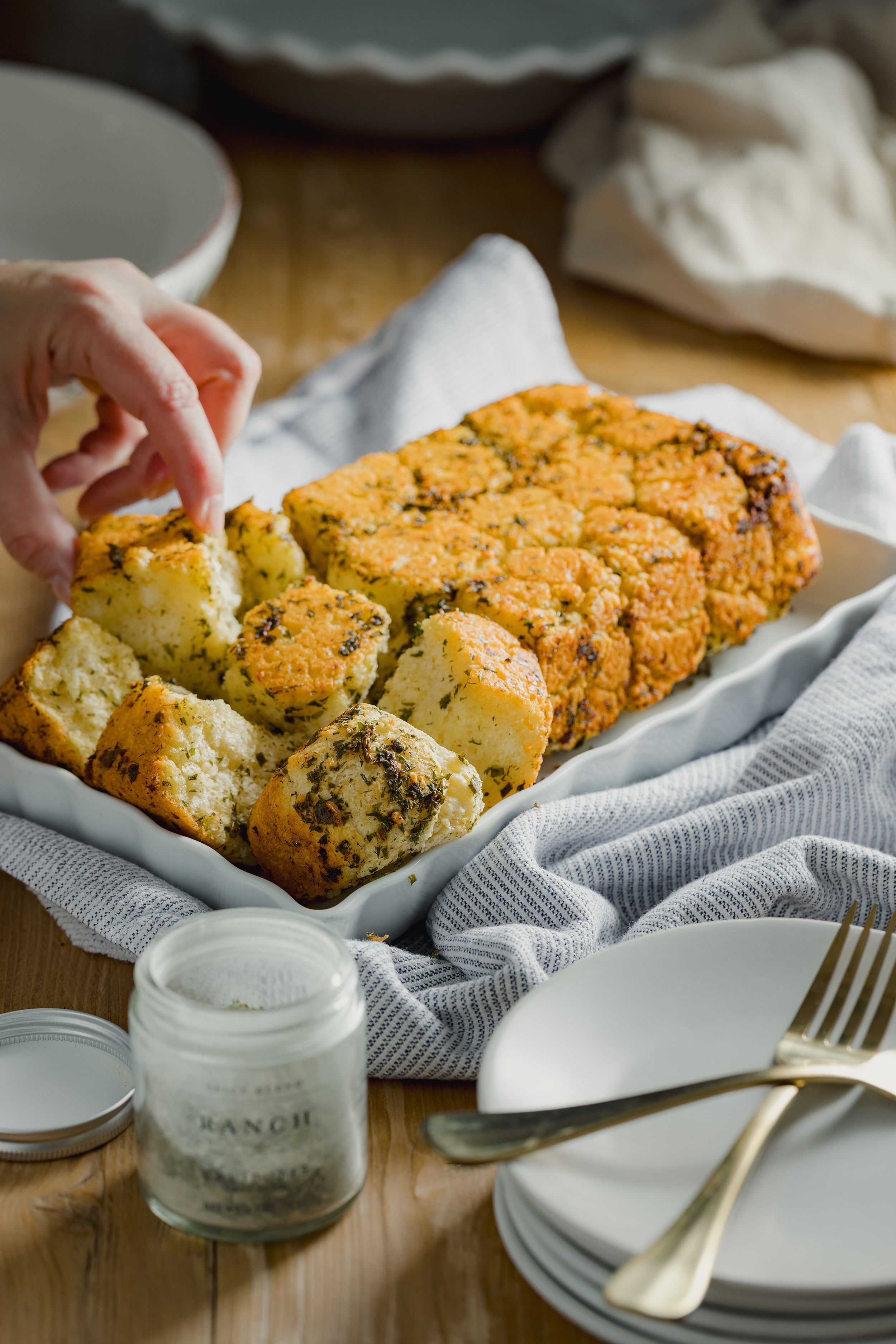 Pull Apart Ranch Biscuit Bread