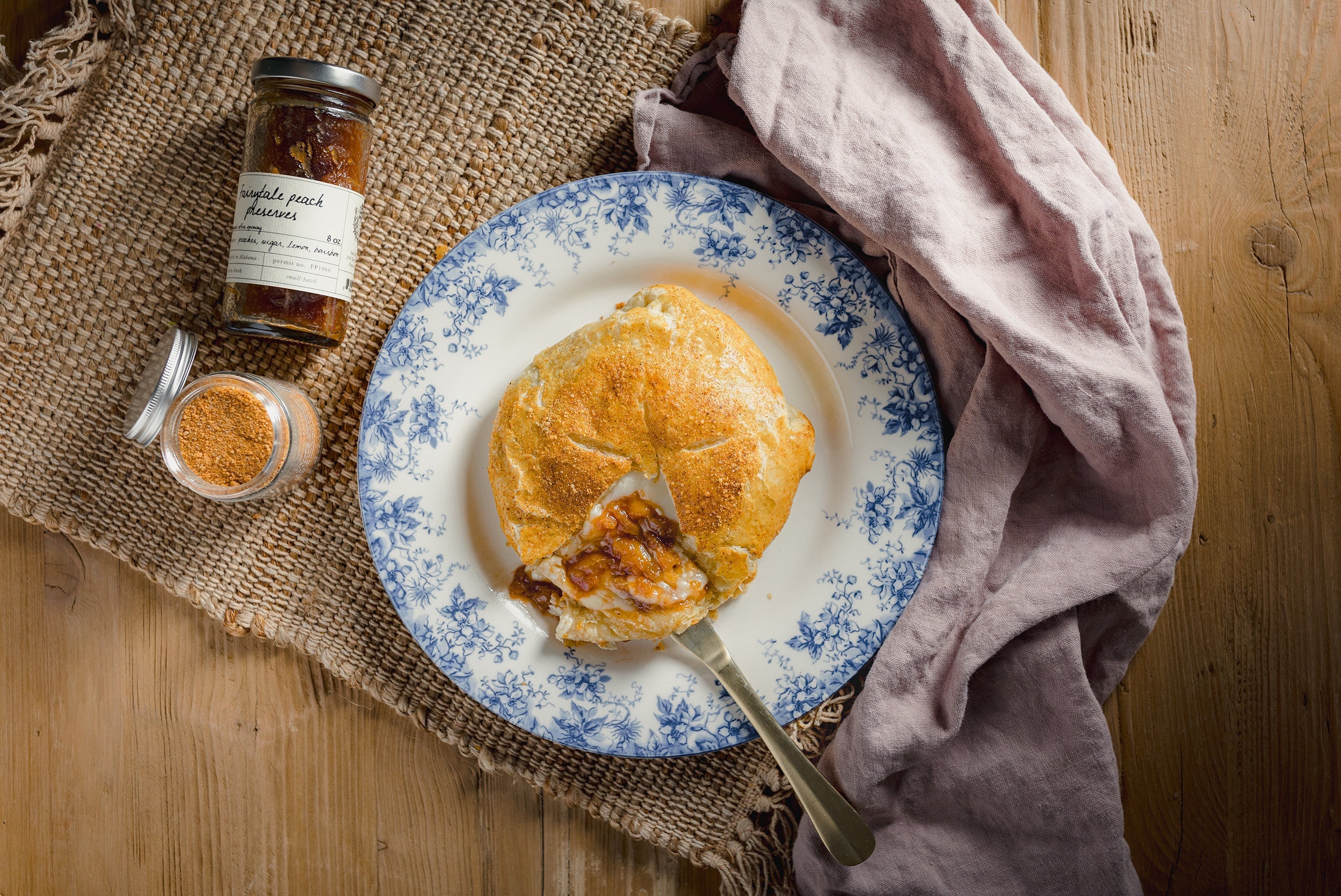Boubon Peach Glazed Brie en Croûte
