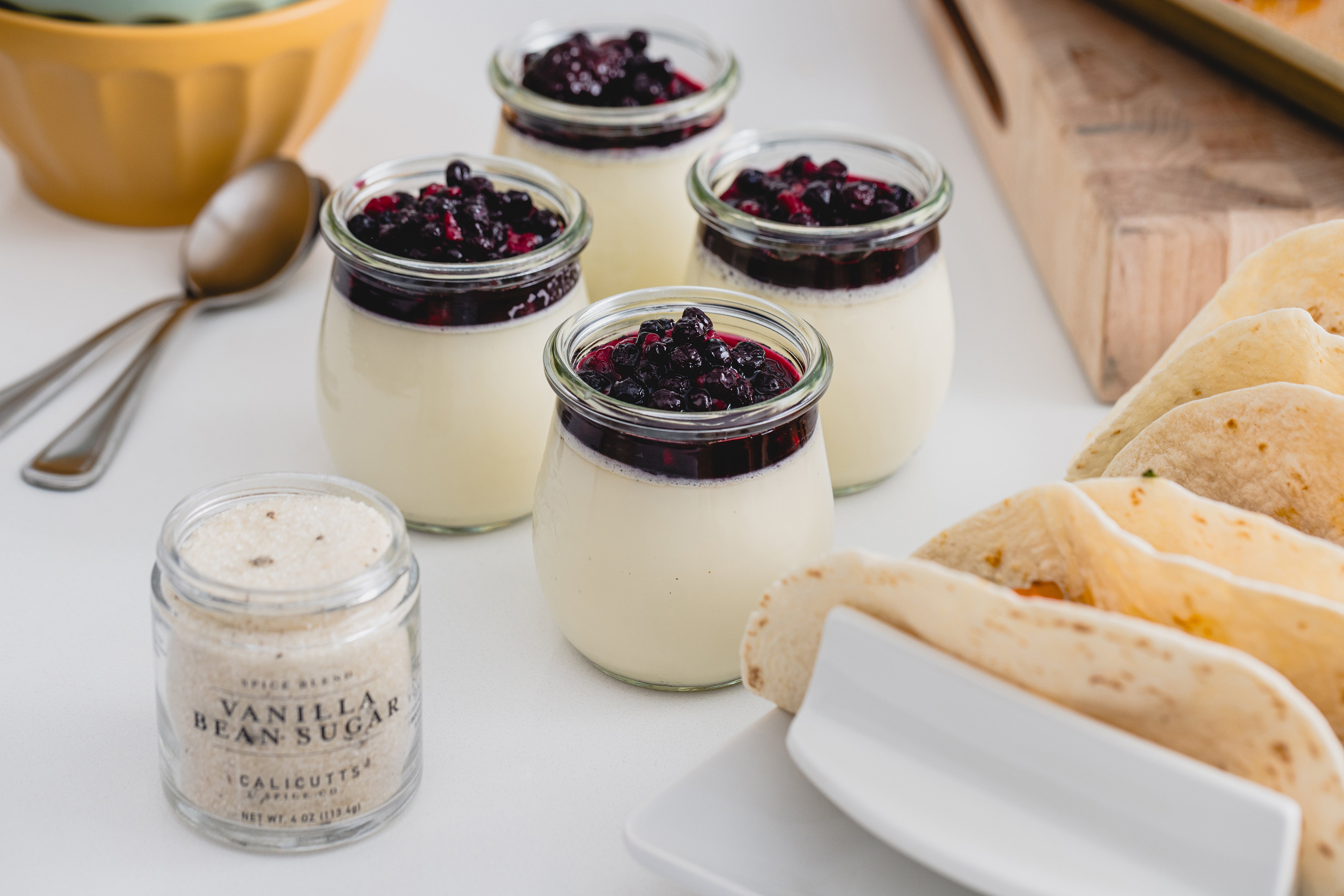 Vanilla Panna Cotta with Hibiscus Sauce