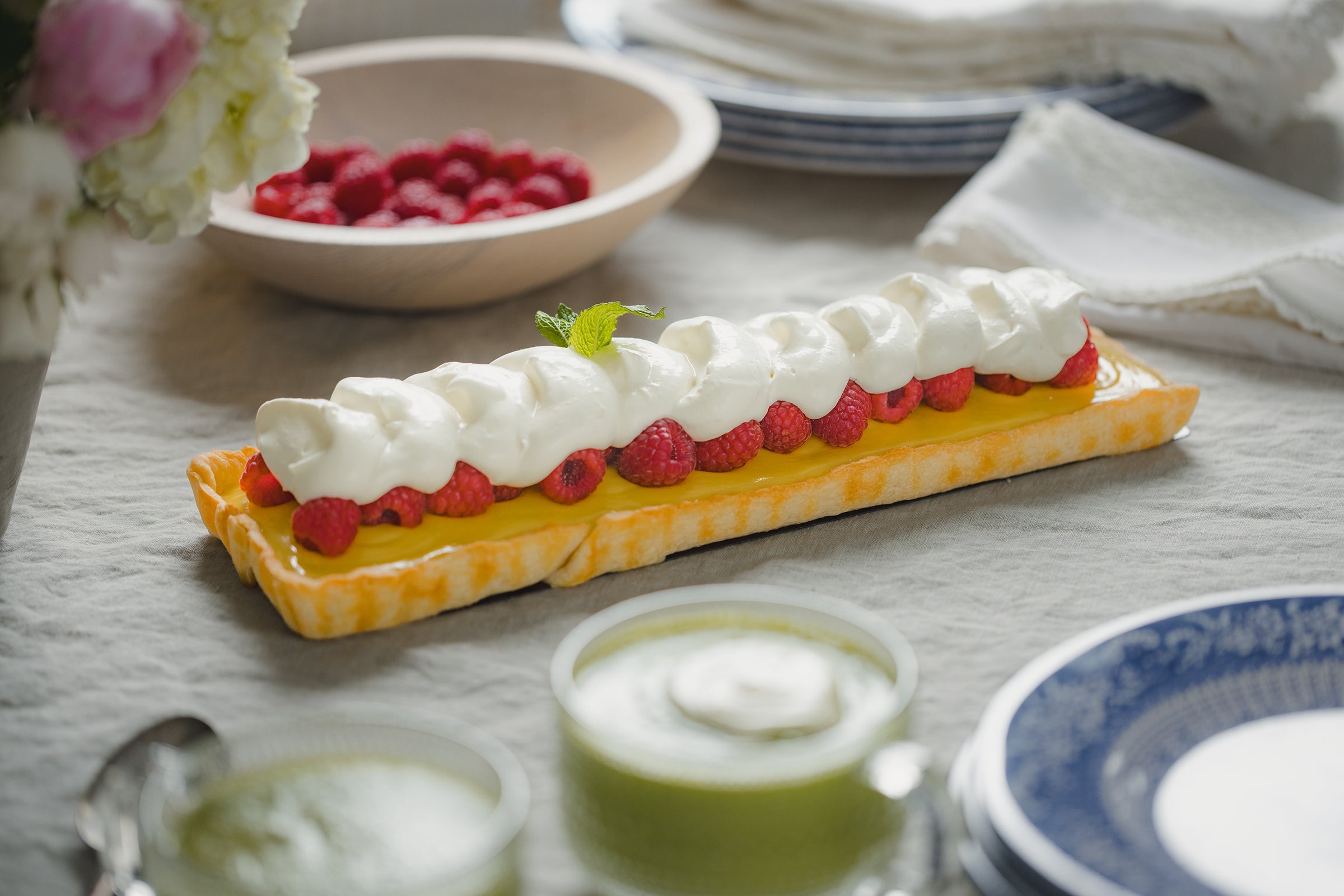 Lemon Lavender Tart with Fresh Berries and Whipped Cream