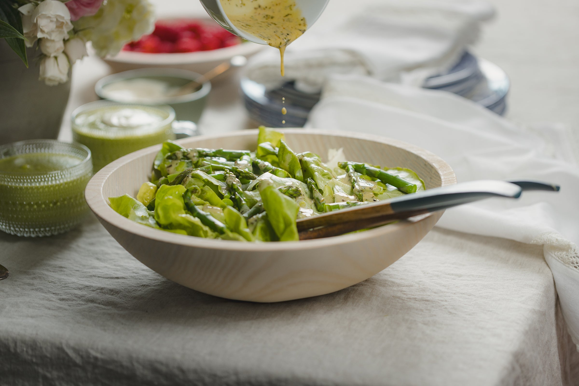 Asparagus and Butter Lettuce with Lemon-Herb Vinaigrette