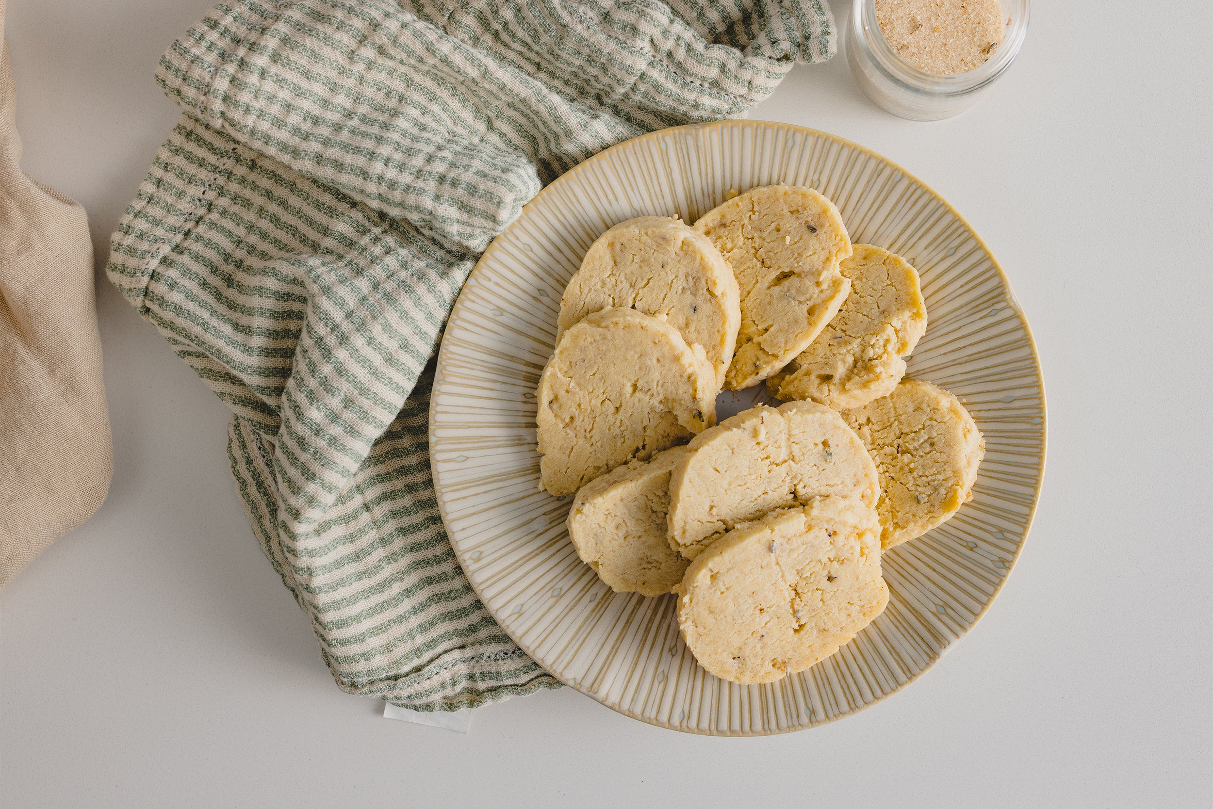 Lemon Lavender Shortbread Cookies